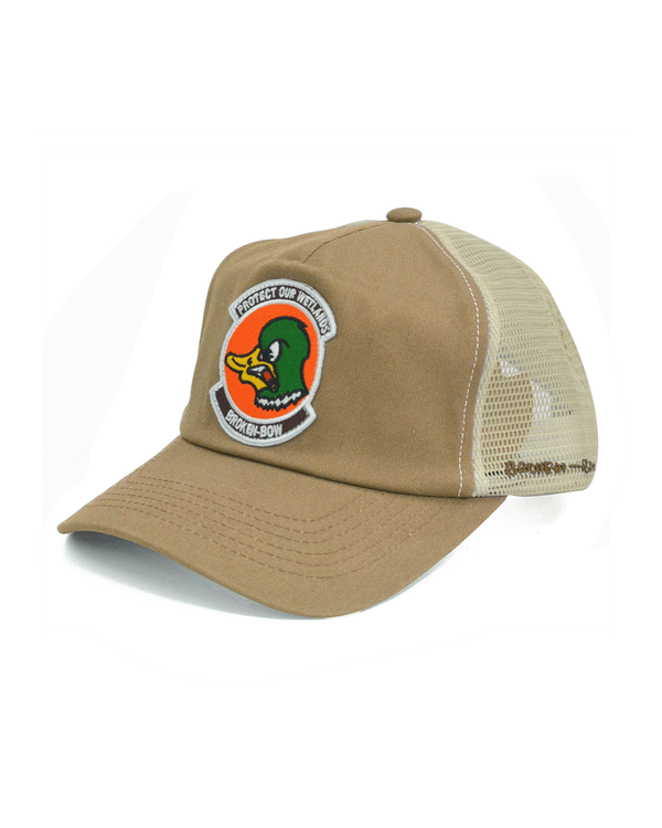 Protect Our Wetlands Unstructured Vintage Snapback Tan