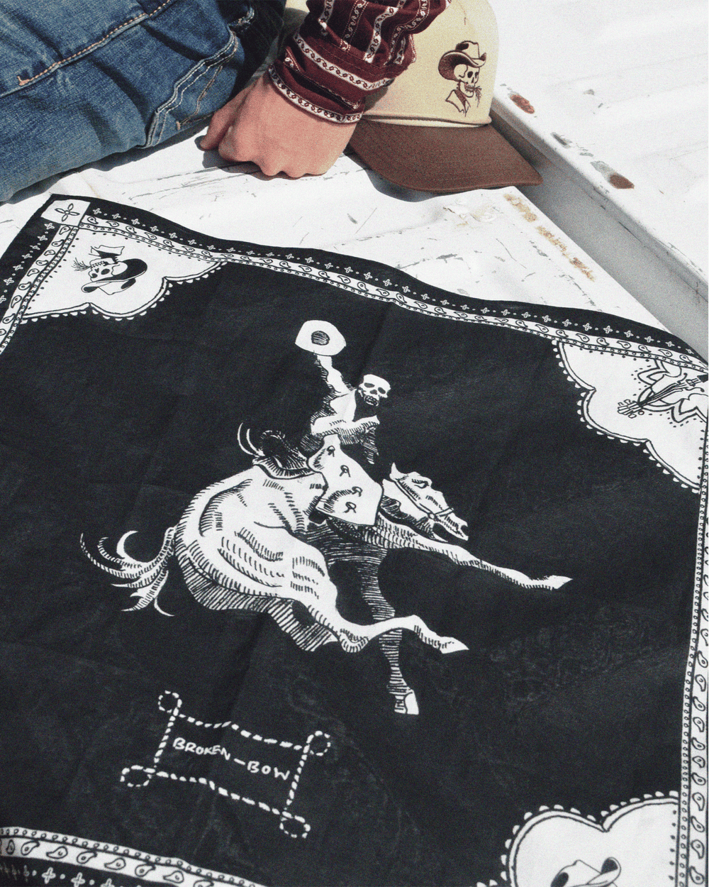 Bronc - Rider Bandanna - Broken Bow Country - Bandanna