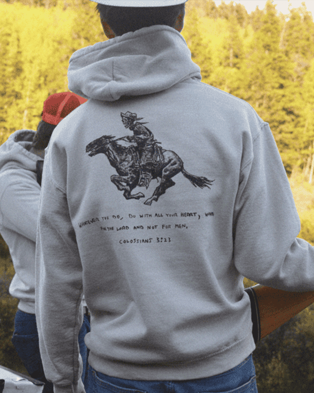 Colossians 3:23 Mid - Weight Hoodie - Broken Bow Country - Hoodie