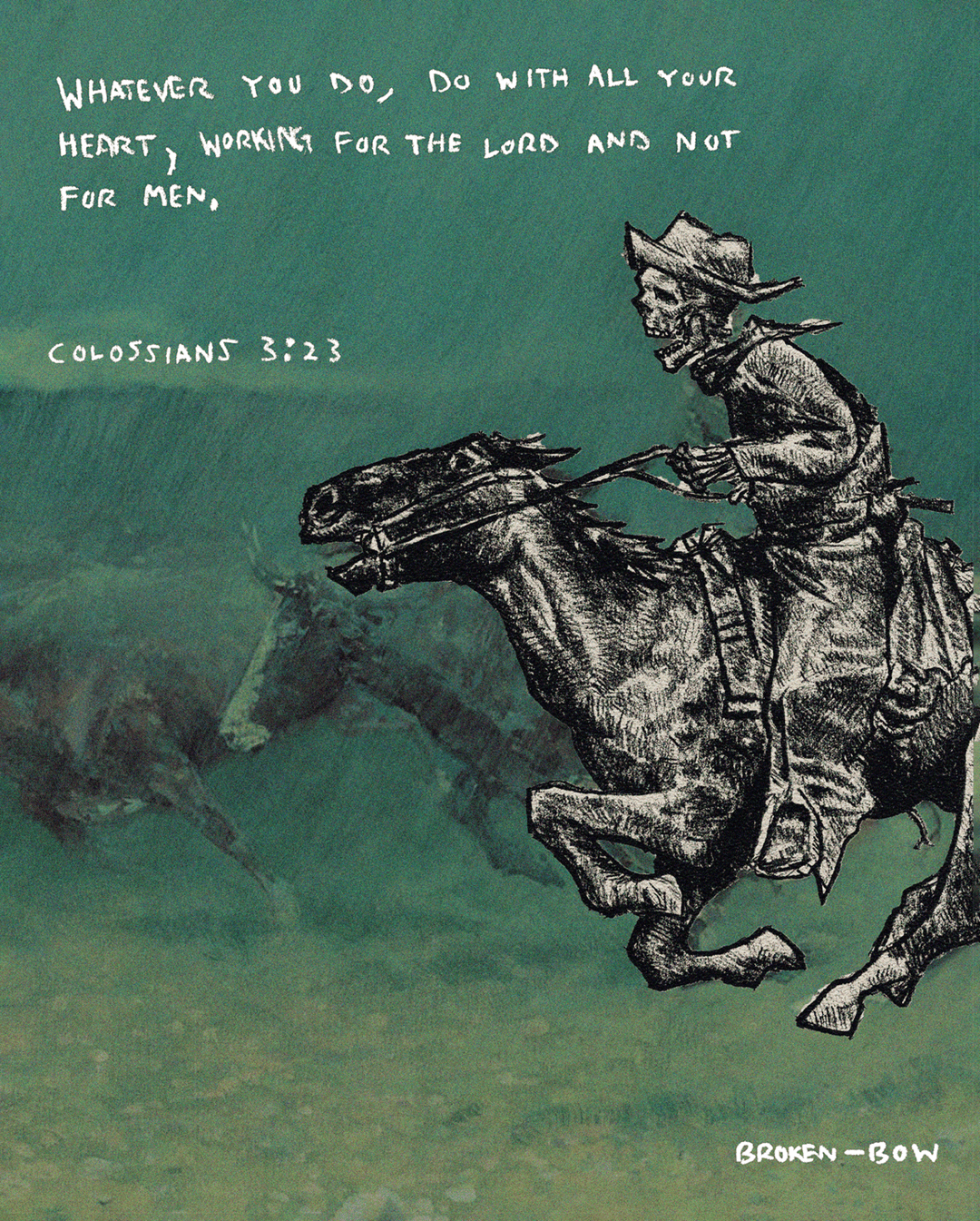 Colossians 3:23 Print - Broken Bow Country - 