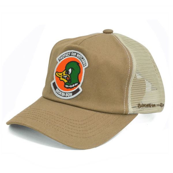 Protect Our Wetlands Unstructured Vintage Snapback Tan