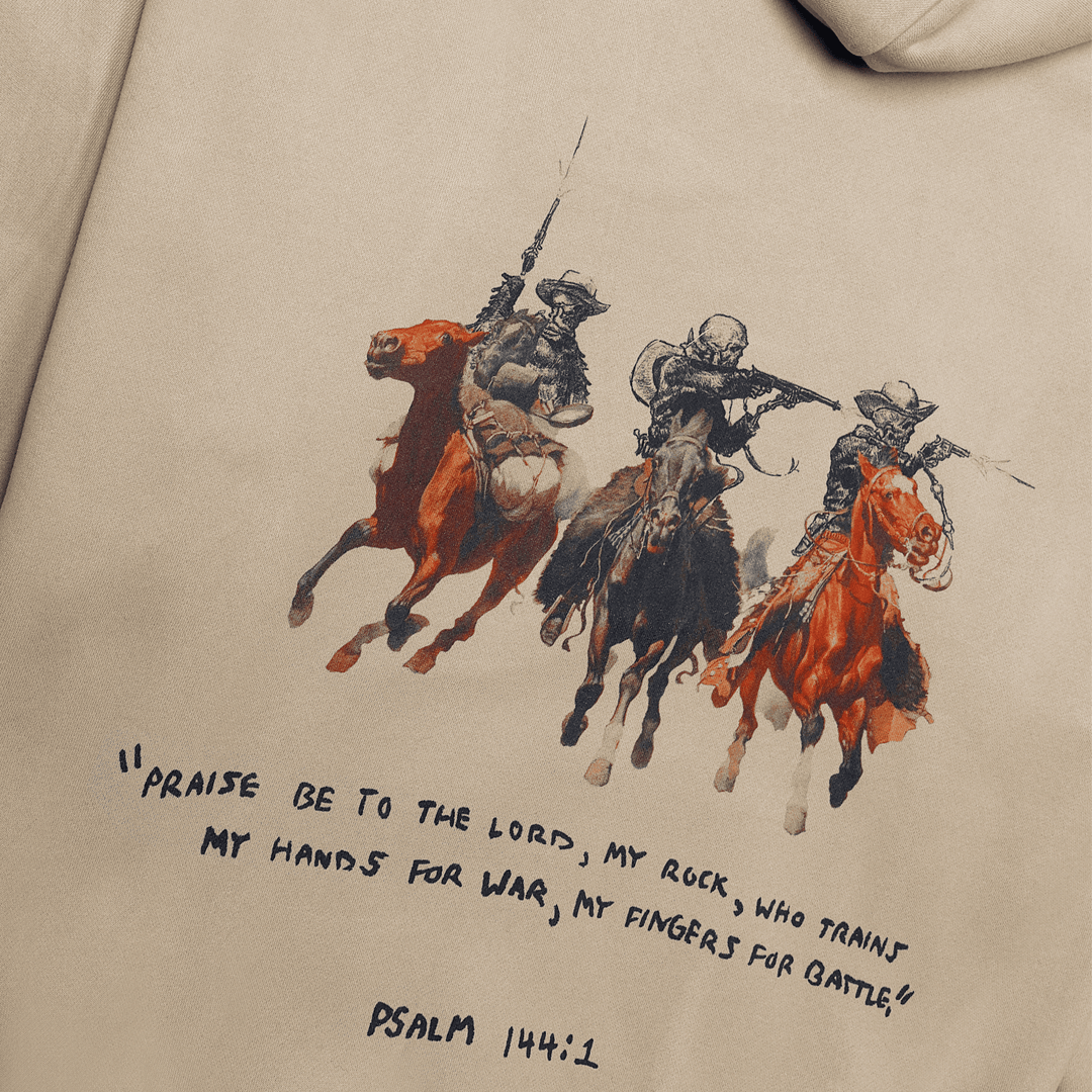 Psalm 144:1 Mid - Weight Hoodie - Broken Bow Country - Hoodie