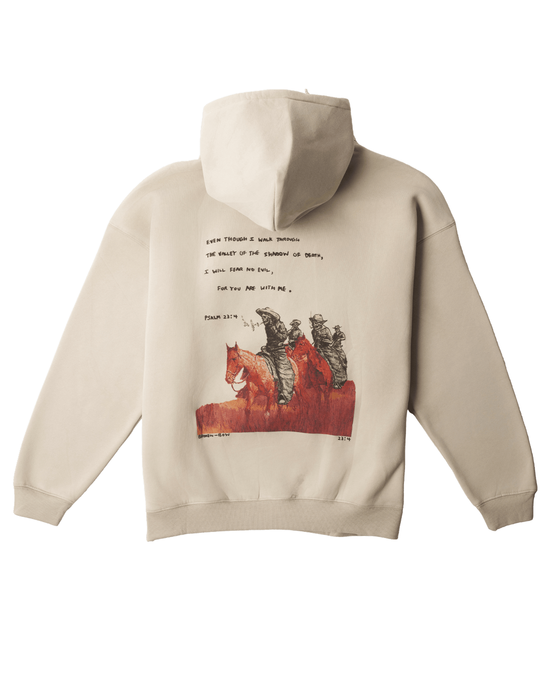 Psalm 23:4 Mid - Weight Hoodie - Broken Bow Country - Hoodie