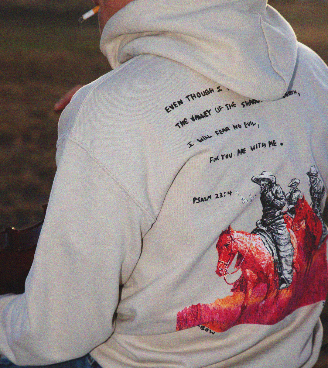 Psalm 23:4 Mid - Weight Hoodie - Broken Bow Country - Hoodie