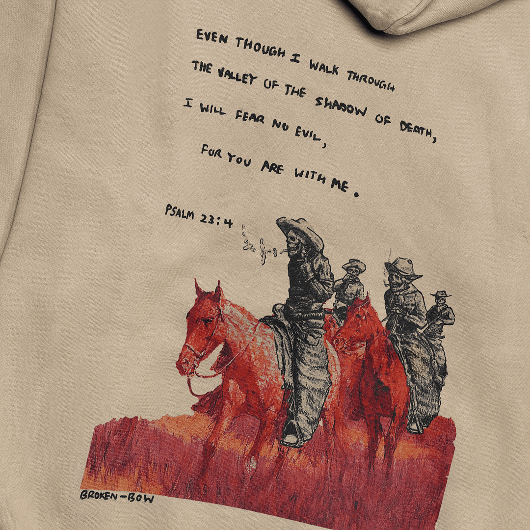 Psalm 23:4 Mid - Weight Hoodie - Broken Bow Country - Hoodie