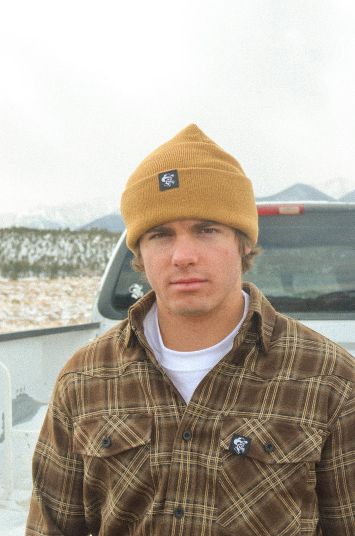 Tan Workman's Beanie - Broken Bow Country - Hats