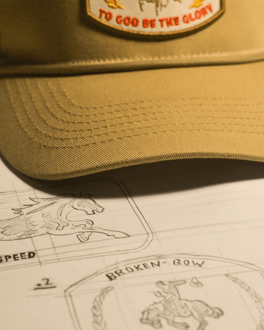 To God Be The Glory Snapback Tan - Broken Bow Country - Hats